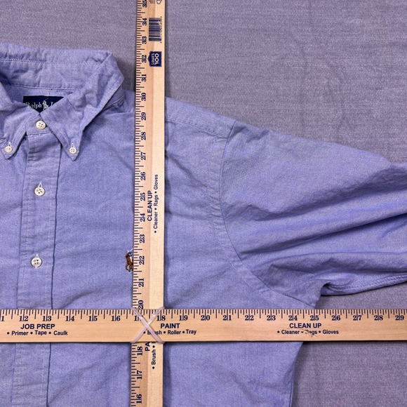 Ralph Lauren Classic Fit Oxford Button Down Shirt Mens 16 1/2 32/33 Blue - Picture 5 of 11